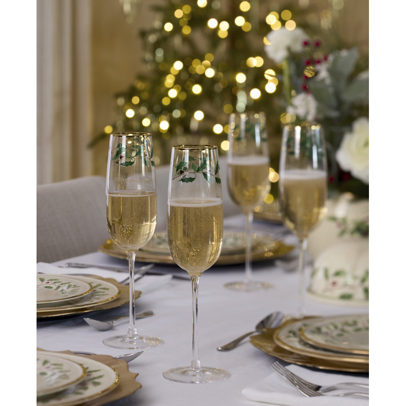 Ensemble de 4 verres à flûte Lenox