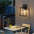 Modern  Dusk to Dawn Sensor Outdoor Wall Lights With Tempered Glass and Iron (Bulbs Not Included)