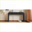 Table basse noire avec 2 tiroirs spacieux Trexm - Douces courbes arrondies, finition facile à nettoyer, pieds réglables et stables-2113411854