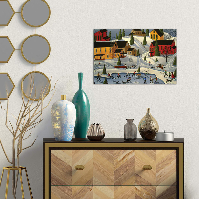 Ice Fishin by Debbie Criswell - Wrapped Canvas Painting, 66.04 cm H x 45.72 cm W x 3.175 cm D
