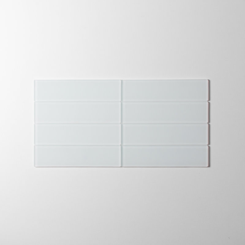 2 po x 8 po Carrelage en verre, Ivoire doux mat