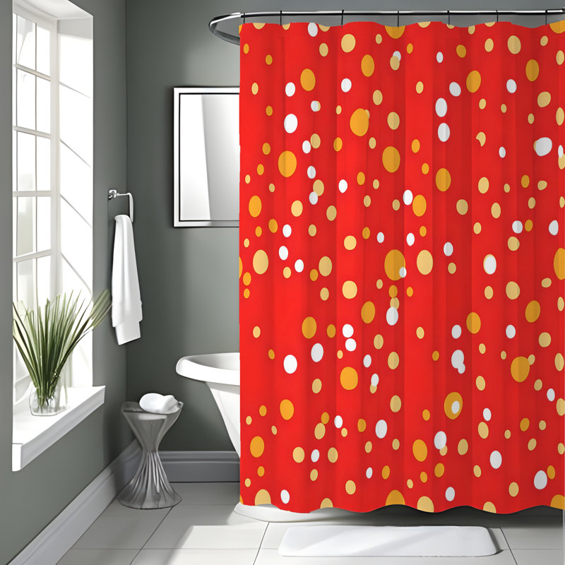 Rideau de douche avec tapis de bain, H 72 po x l 70 po