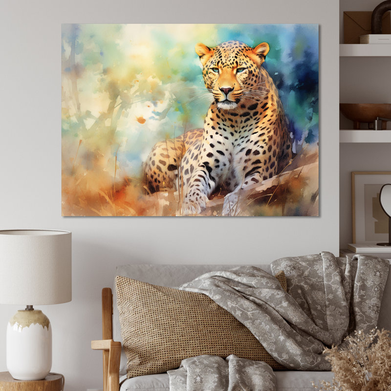 Leopard Grace III, reproduction d'art sur toile, Toile tendue, H 30 po x l 40 po