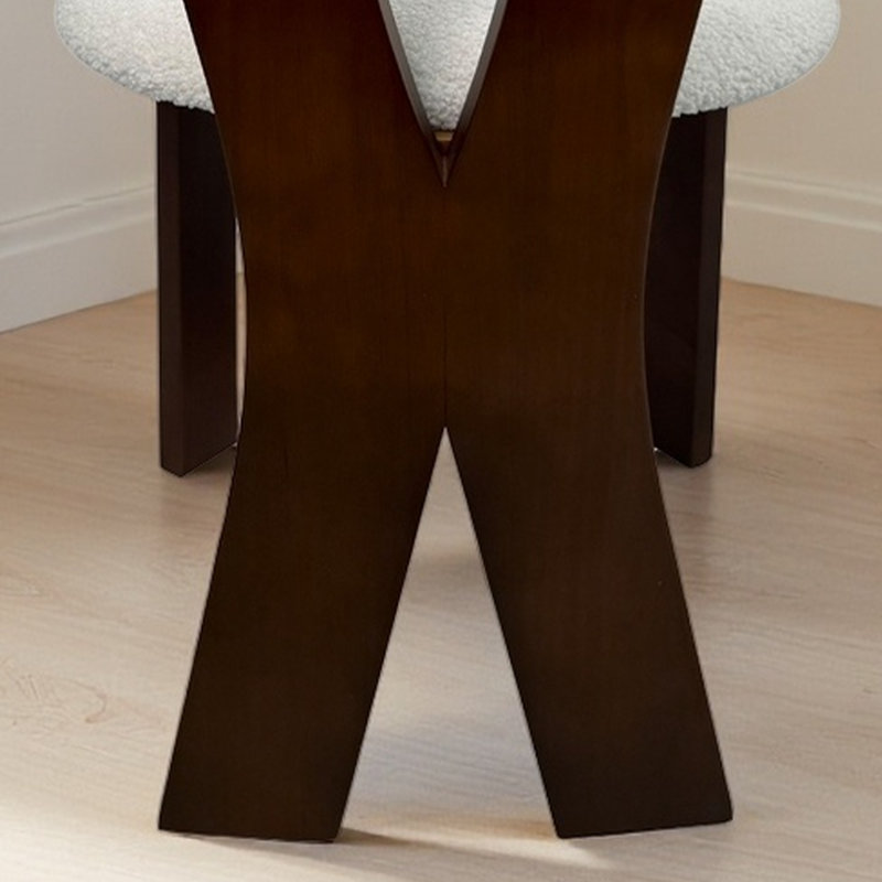 Vintage Dining Chair, Brown, White