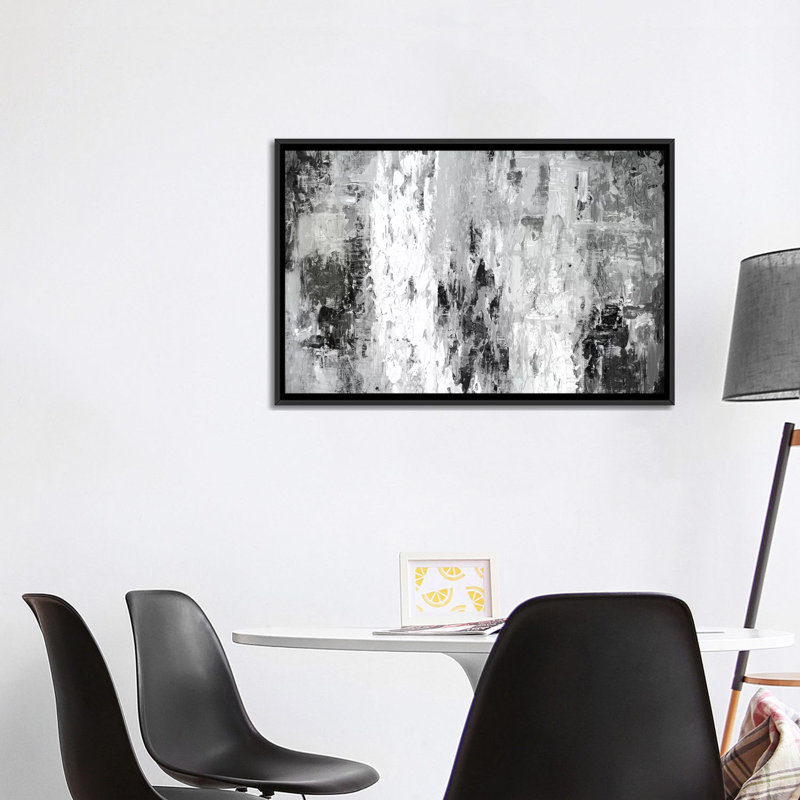 « Black And White Abstract IV by PI Studio » - Impression sur toile tendue, H 26 po x l 40 po x P 1,5 po, Impression encadrée