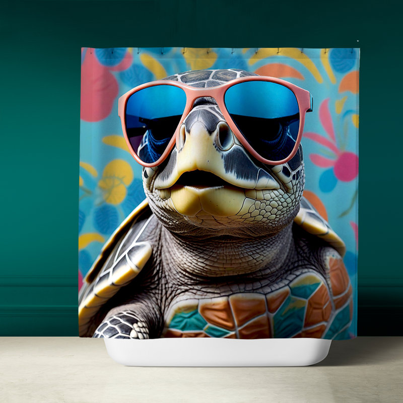 Posy Shower Sea Turtle Curtain