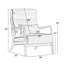 Fauteuils rembourrés en lin l 26 po-103554473