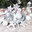 100 pièces de décorations d'arbre de Noël, boules décoratives en plastique incassable pour décoration de sapin de Noël, blanc