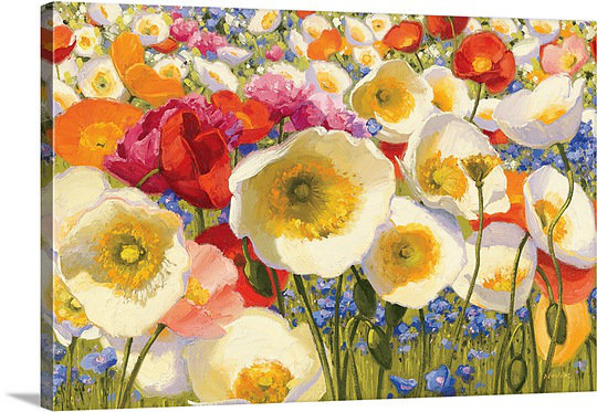 «Sunny Abundance» par Shirley Novak - reproduction d'art, H 20 po x l 30 po x P 1,5 po, Toile