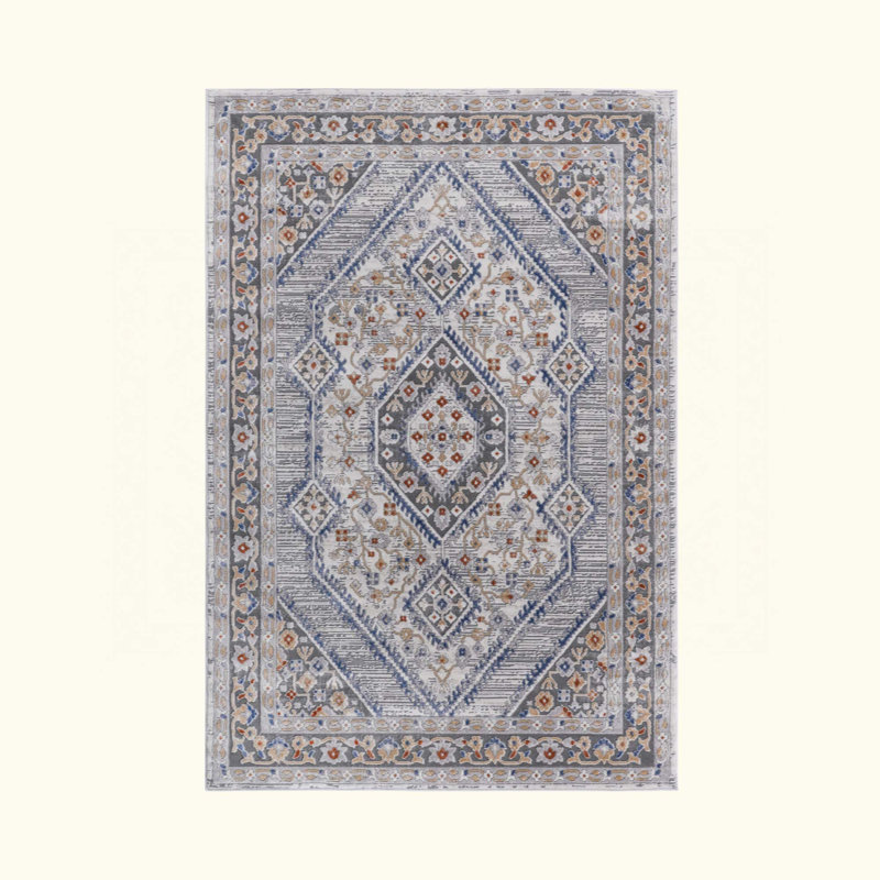 Bordered Non-Shedding Living Room Bedroom Dining Home Office Stylish And Stain Resistant Area Rug, Rectangle 7'9" x 10'