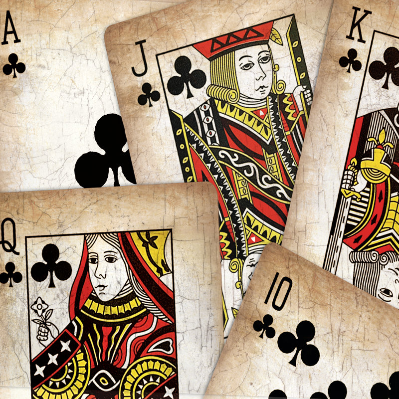 Royal Flush 3 - Wrapped Canvas Print, 122cm H x 122cm W x 3.8cm D