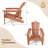 4PCS Solid Wood Garden Chair w/ High Backrest Wide Armrests & Contoured Seat