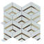 Carreau de mosaïque en marbre poli naturel Hexagone 12,01 po x 11,58 po