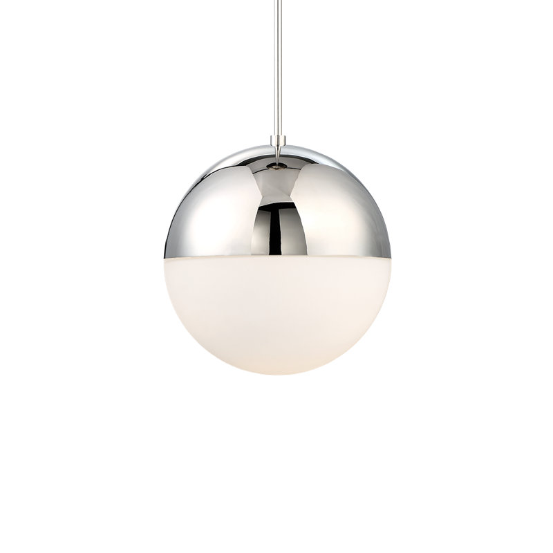 Punk Black Nickel 14" LED Globe Pendant - 3500K for Indoor/Outdoor