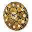 Horloge murale Golden Floral II - Mid-Century-63891871