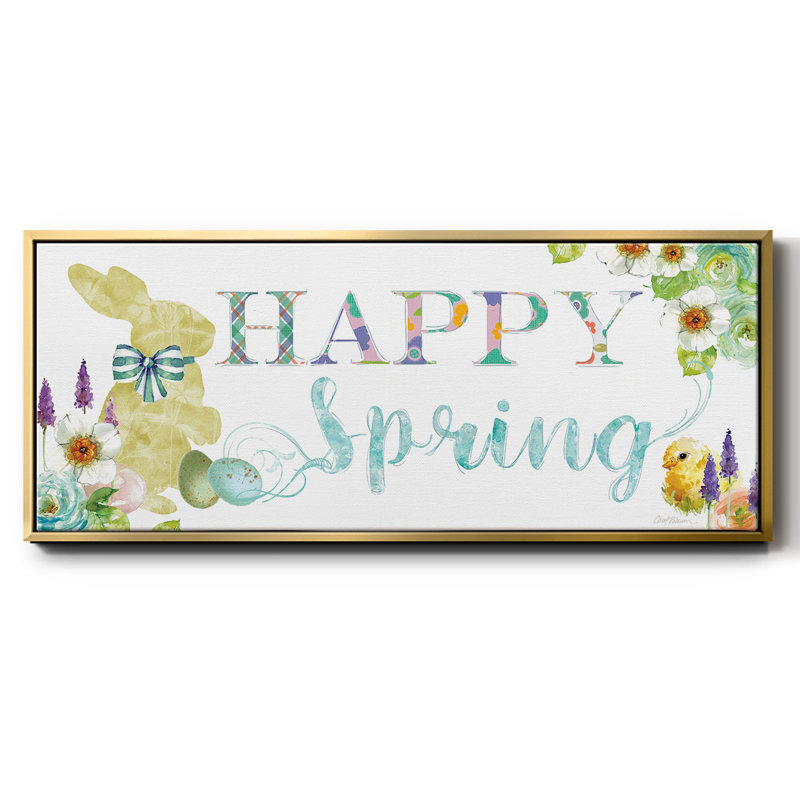 Joyeux printemps, toile encadrée, H 20 po x l 50 po