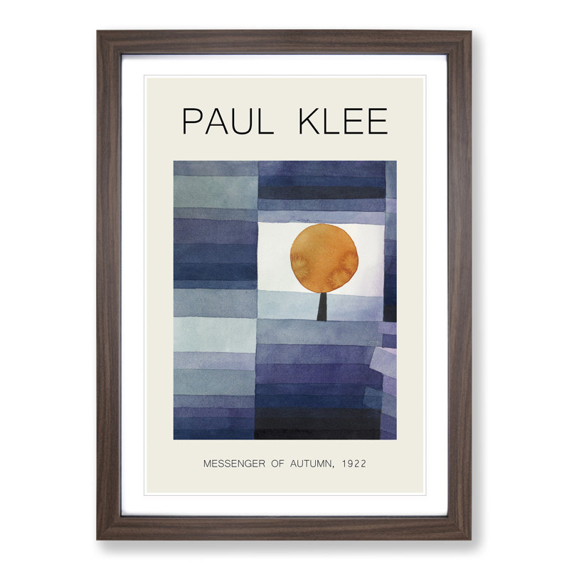 The Harbinger of Autumn by Paul Klee - Picture Frame Painting, Walnut Framed, 65cm H x 48cm W x 2cm D