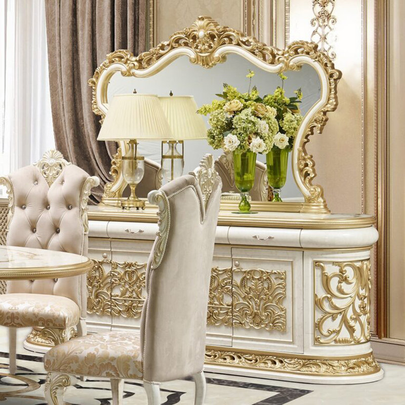 Buffet armoire de rangement crème antique