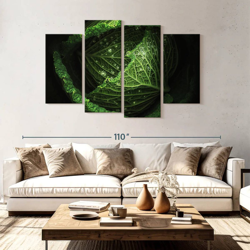 Yarlin Cabbage, 54" H x 84" W