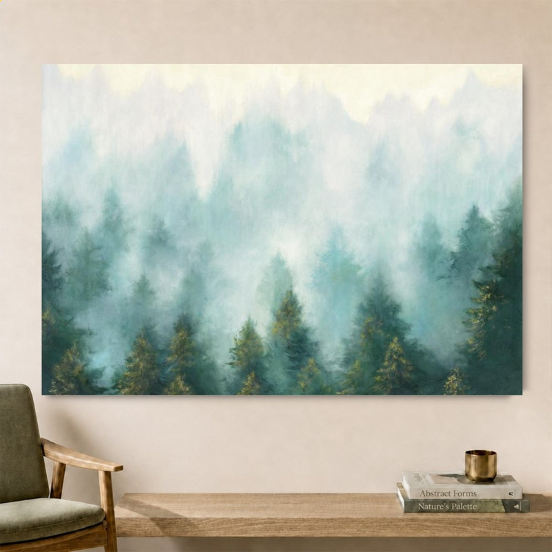 «Misty Forest» par Julia Purinton - Impression sur toile, H 40 po x l 60 po, Ne s’applique pas