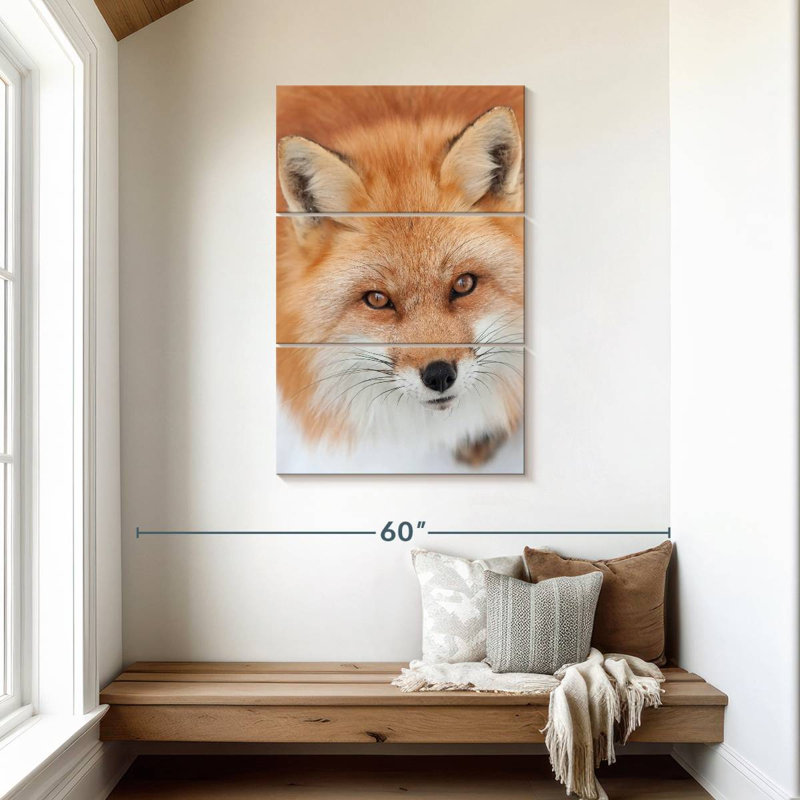 Brampt Fluffy Red Fox, 45" H x 28" W