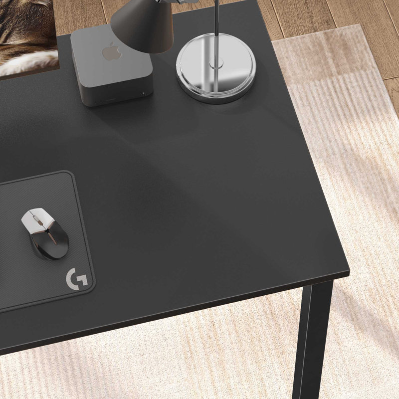 Rockett Metal Base Writing Desk, 29.5" H x 63" W x 23.6" D, Black/Black