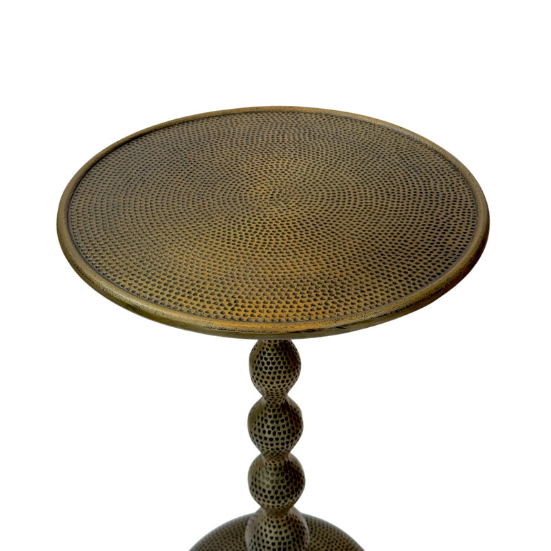 Table d'appoint compacte luxueuse de 14 po de diamètre et 22 po de hauteur
