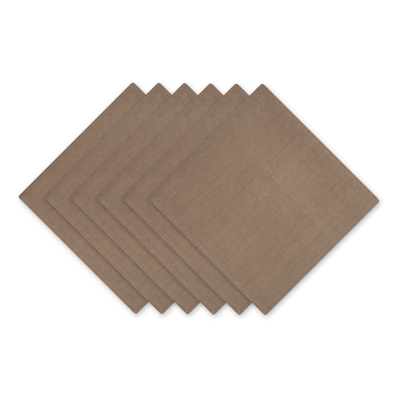 Reisman 100% Cotton Square Napkin, Light Brown