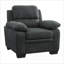 Fauteuil d'appoint capitonné gris anthracite Modern