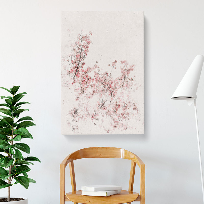 Pink Cherry Tree - Wrapped Canvas, 50cm H x 35cm W x 3cm D
