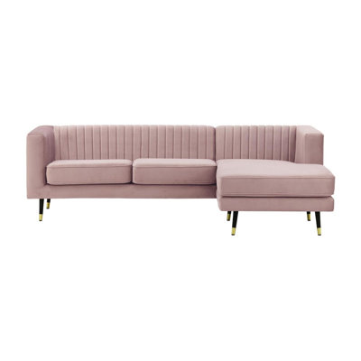 Monaville 4 Seater Velvet Sofa & Chaise