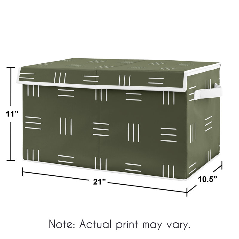 Jungle Animals Hatch Print Fabric Storage Bin