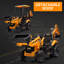 4 en 1 JCB Licensed 12V Kids Ride On Electric Car - Excavator, Bulldozer & Tractor - Télécommande, Siège réglable, Chargeur frontal, Fonction de fouille, Avertisseur sonore, Pneus EVA durables - Jaune-132968753
