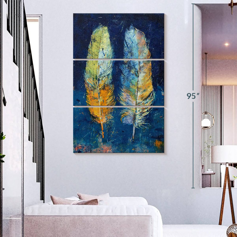 Kerner Feathers Duo, 74" H x 48" W