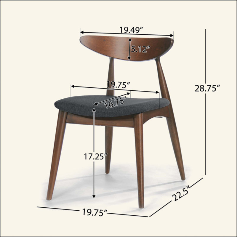 Ensemble de table de salle à manger 5 pièces, 1 table et 4 chaises, structure en bois d'hévéa, dossier ergonomique, chaises rembourrées