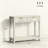 Narrow Console Table with Fluted Drawers and Open Shelf for Space-Saving Hallway Organization