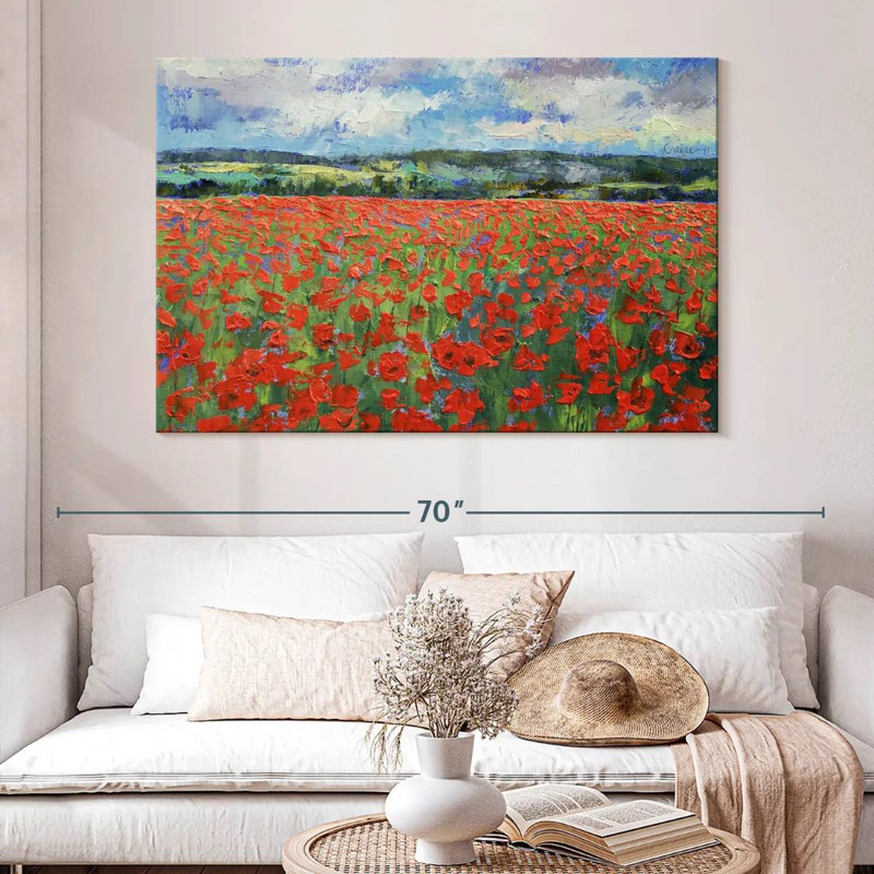 Alvord Poppy, 34" H x 51" W