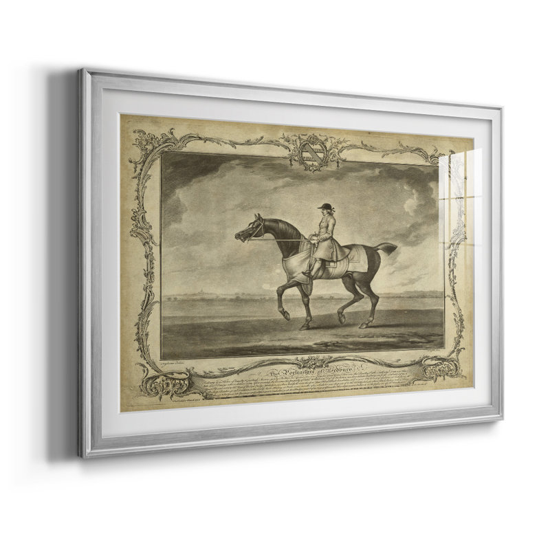Chevaux distingués II - reproduction de cadre photo, L 36,5 po x H 26,5 po, Argent