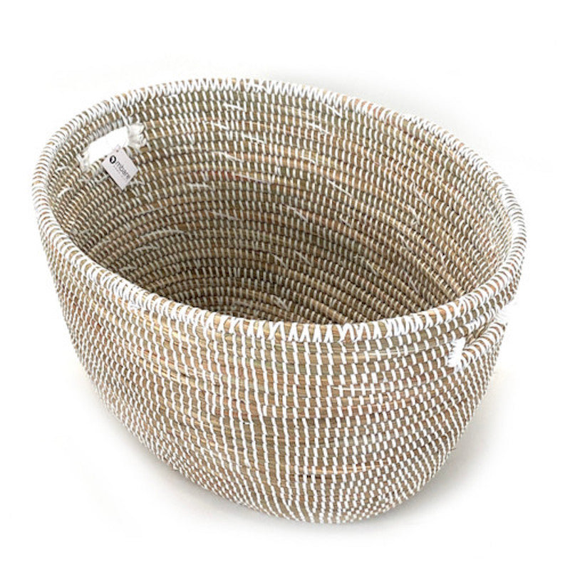 Oval Basket, White