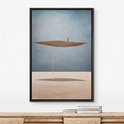 «Whimsical Desert» IDÉE4WALL, reproduction d'art sur toile encadrée, désert, environnement, fantaisie et science-fiction, illustrations abstraites, art moderne, décor bohémien, pour le salon, la chambre à coucher, le bureau