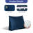 Velvet(100% Cotton) Sofa Back Support Wedge Pillow Decorative Bed Throw Pillow, Darkblue Compression-118027120