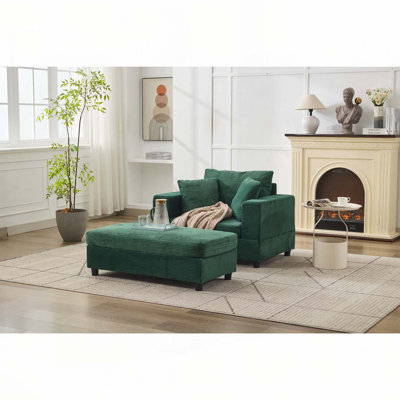 Méridienne avec canapé-lit d'appoint amovible, canapé-lit rembourré avec coussins, fauteuil rembourré à assise profonde moderne pour le salon, la chambre à coucher