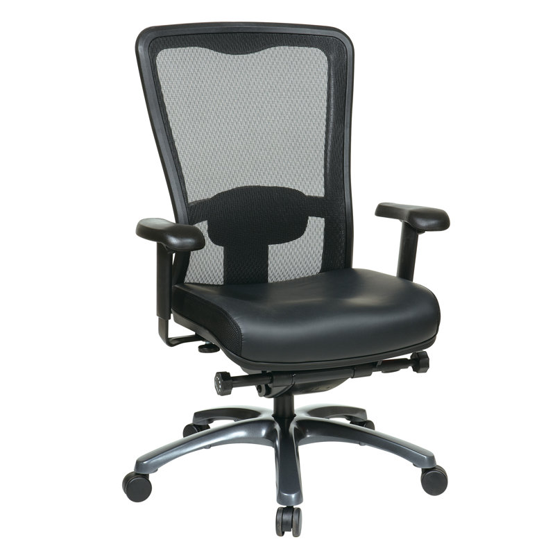 Chaise de bureau à haut dossier ProGrid, Cuir écologique
