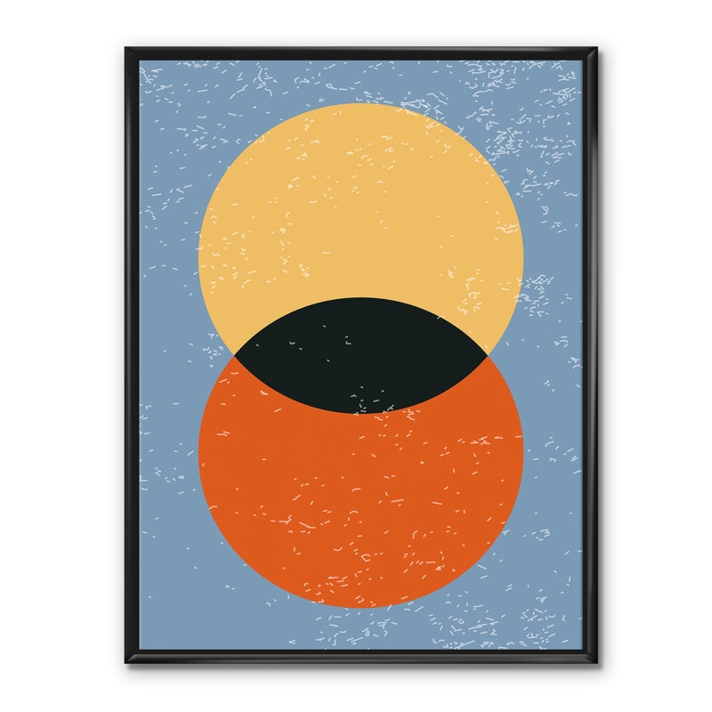 «Minimal Geometric Compostions», impression sur toile, Toile avec cadre noir, H 40 po x l 30 po x 1,5 po