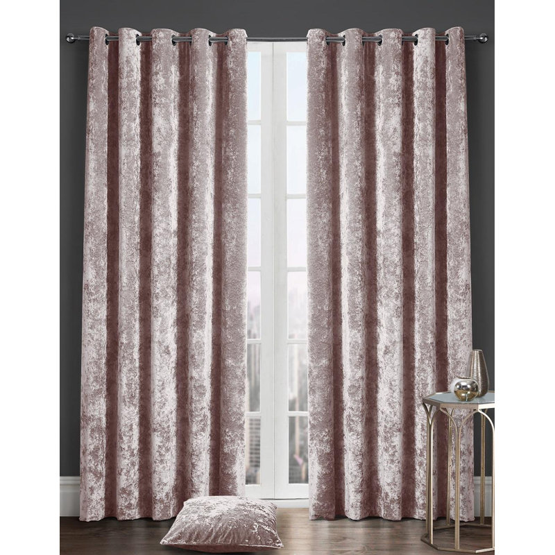 Brucedale Room Darkening Curtain Pair, Width 66 x Drop 229 cm, Blush