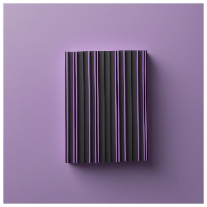 Rideaux rectangulaires à rayures noires et mauves, voilages et voilages à rayures - 1 panneau, Blocage