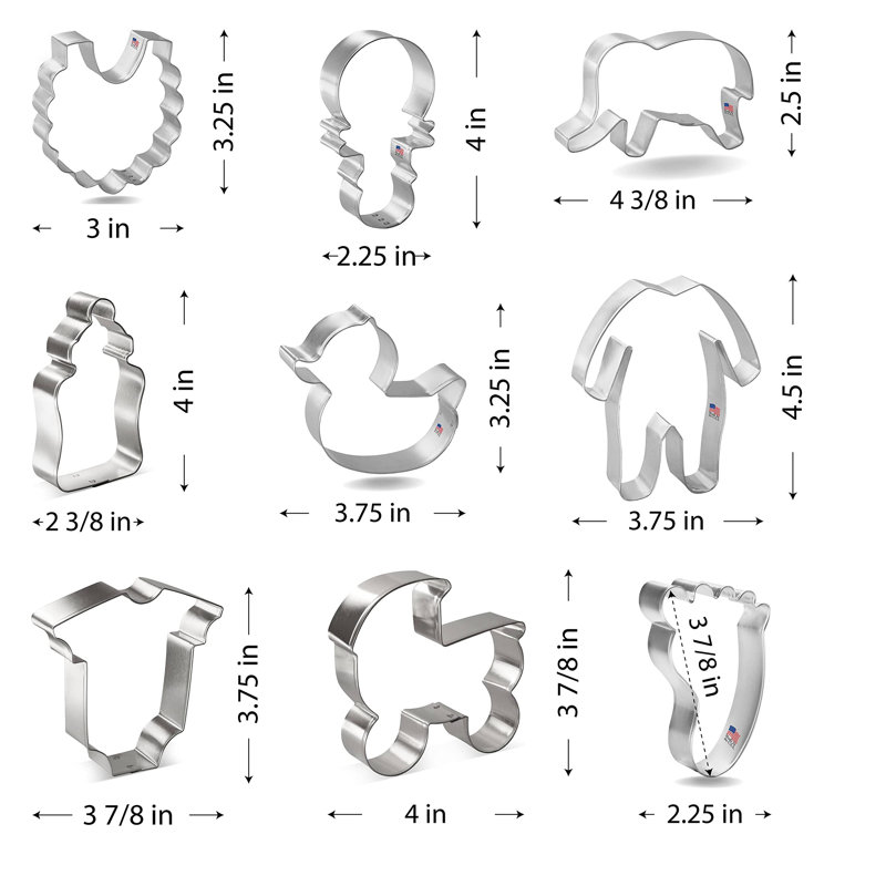 CookieCutter.com 9 -Piece Non-Stick Cookie Cutter