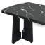 Table de salle à manger moderne 63 po avec pieds en marbre noir et blanc-647453921