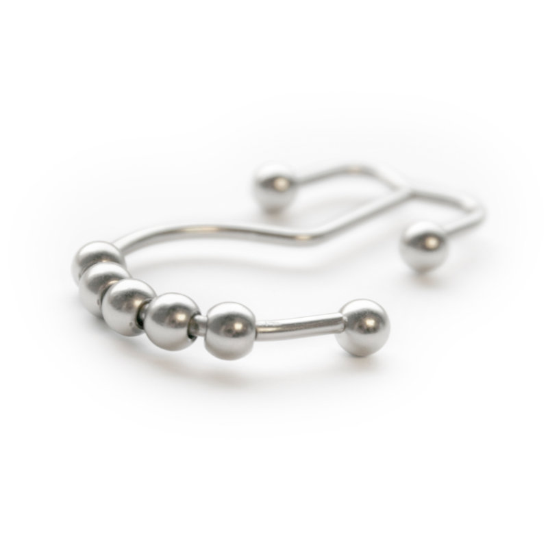 Nickel Finish Rust Resistant Double Shower Curtain Hooks Set of 12