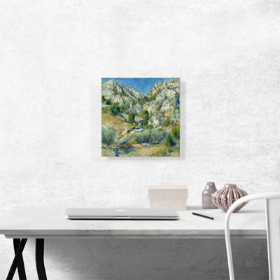 «Rocky Crags at L'estaque 1882» par Pierre-Auguste Renoir, reproduction d'art sur toile tendue